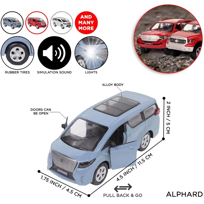 Toyota Alphard V6 Die-Cast Model - 1:43 Scale with Openable Doors - Image 5
