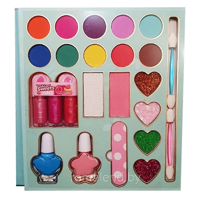 Kids' Makeup Kit - 22-Piece Decorative Cosmetic Palette - Premium Toy for Girls - Image 4