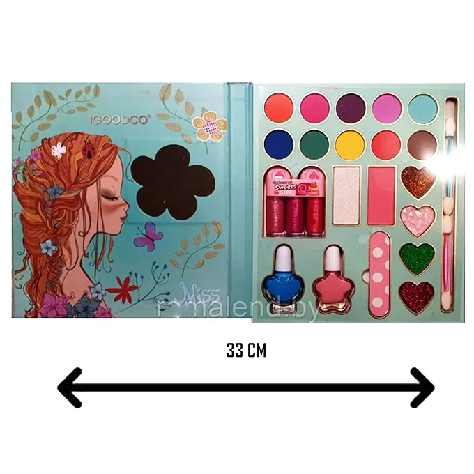 Kids' Makeup Kit - 22-Piece Decorative Cosmetic Palette - Premium Toy for Girls - Image 2