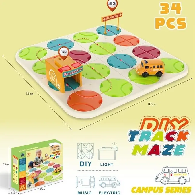 DIY Track Maze Engineering Kit - Fun Activity for Kids - Image 4