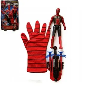 Spiderman Web Dart Shooter Glove with Mini Figure - Fun Toy for Kids