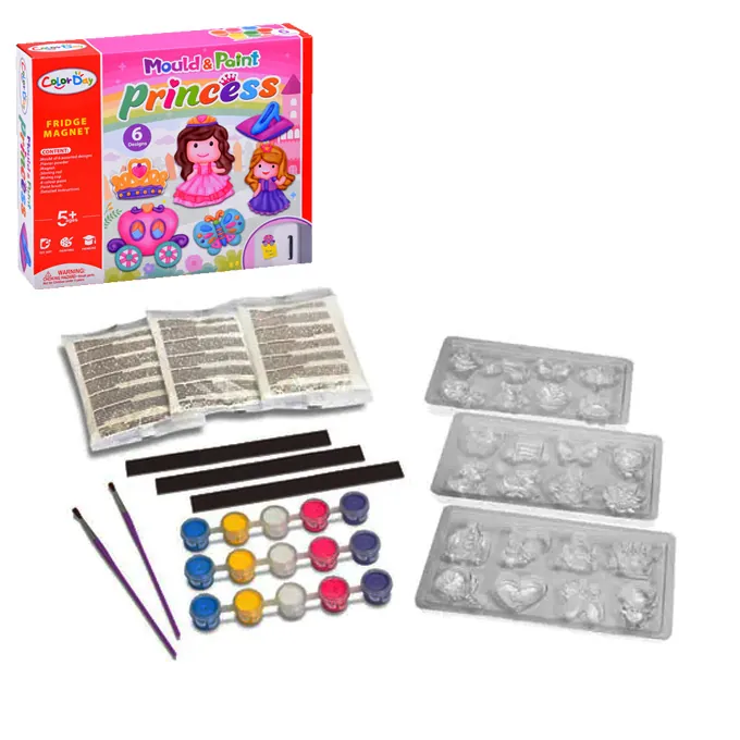 Mould and Paint Princess Fridge Magnet - High-Quality Toy for Girls - Image 2