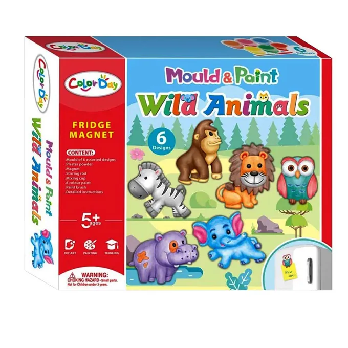 Mould and Paint Wild Animal Fridge Magnet - High-Quality Toy for Girls - Image 3