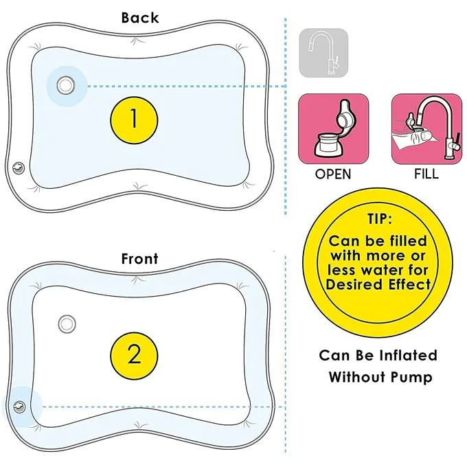 Water Play Mat for Babies - Inflatable Tummy Time Toy - Image 3