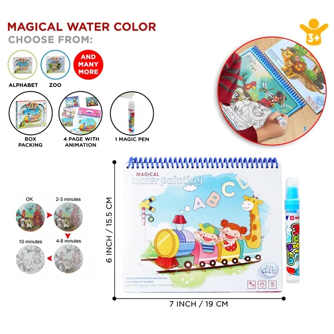 Magical Water Color Painting Book - Letters Theme - Educational Toy for Ages 3-6+ - Image 3
