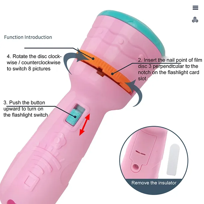 2-in-1 Projector & Flashlight - Multi-Use Toy for Girls - Image 2