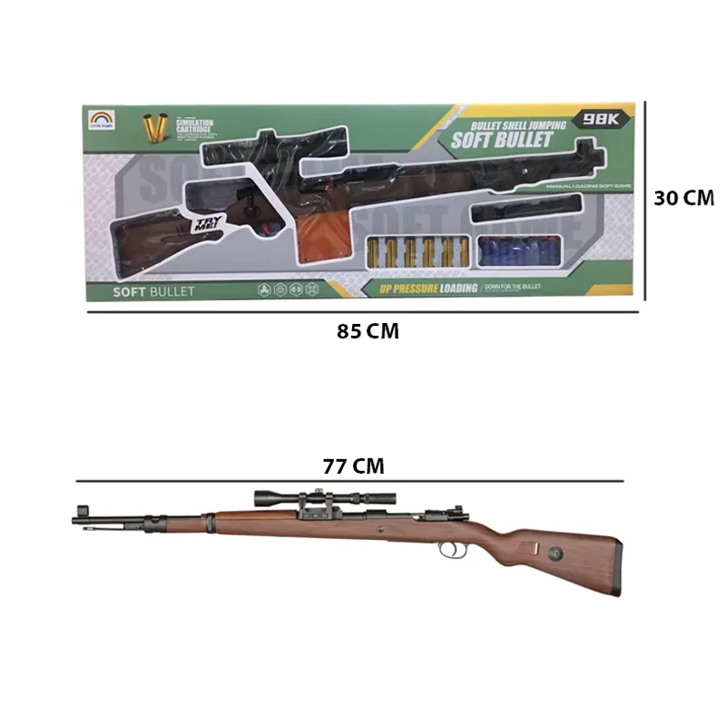 K98 Shell Ejecting Dart Blaster - Fun Shooting Toy for Kids - Image 3