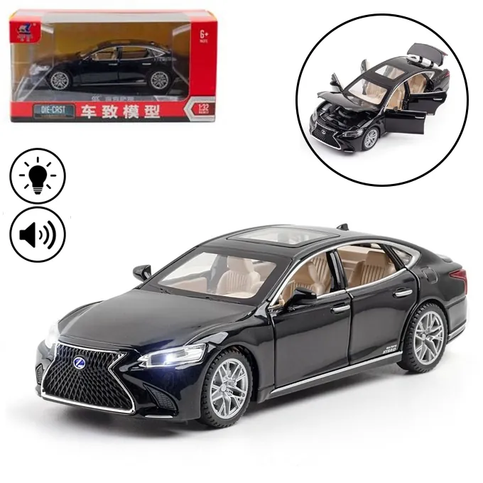 Lexus Die-Cast Car - 1:32 Scale with Openable Doors and Trunk - Black