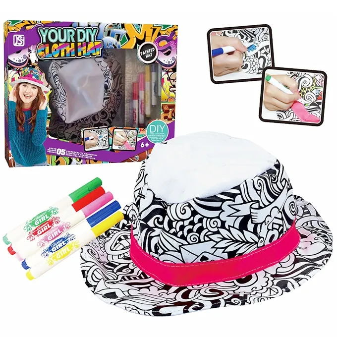 DIY Hat Painting Set - Fun Art Toy for Girls (3 Colors)
