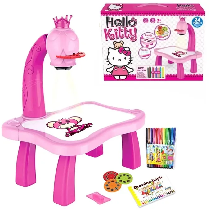Hello Kitty Children?s Projection Drawing Board ? LED Projector Toy for Kids
