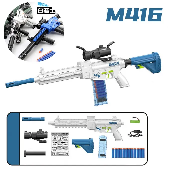 M416 Electric Automatic Assault Rifle Soft Darts Gun - Fun Guns & Shooters Toy for Kids