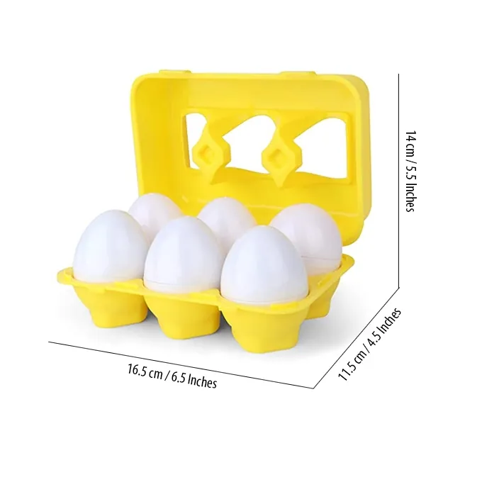 Shapes and Colors Matching Eggs Toy - Set of 6 - Fun Learning Toy - Image 2