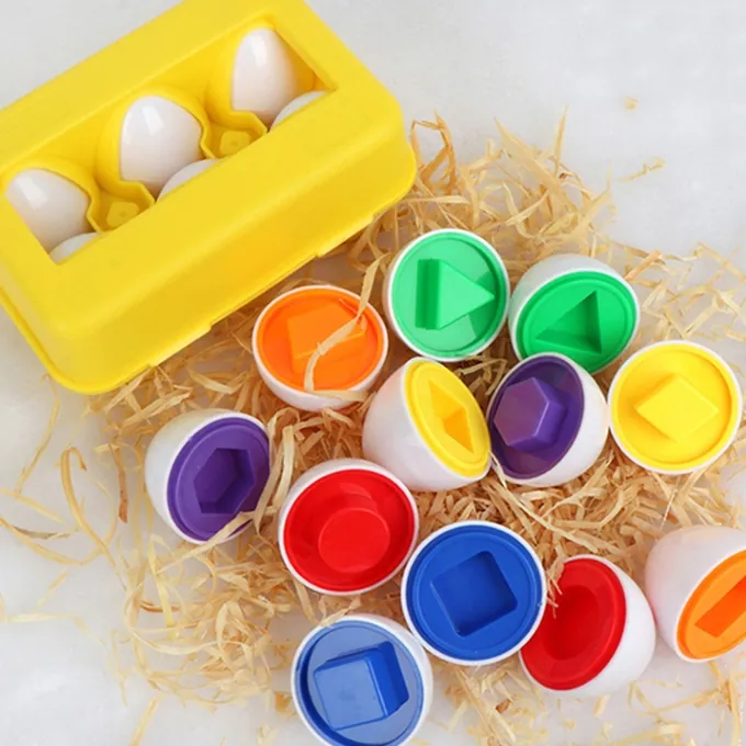 Shapes and Colors Matching Eggs Toy - Set of 6 - Fun Learning Toy - Image 5