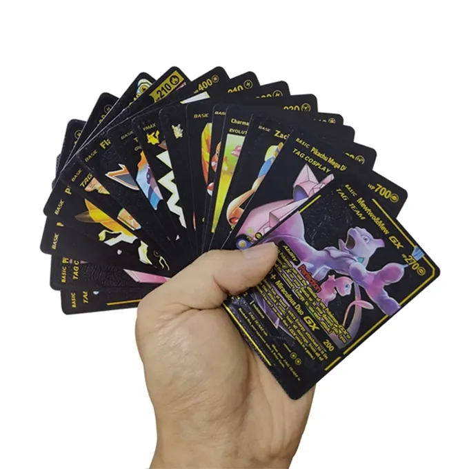 10-Piece Pokemon Black Gold Foil Cards Pack - Anime Trading Cards - Image 2