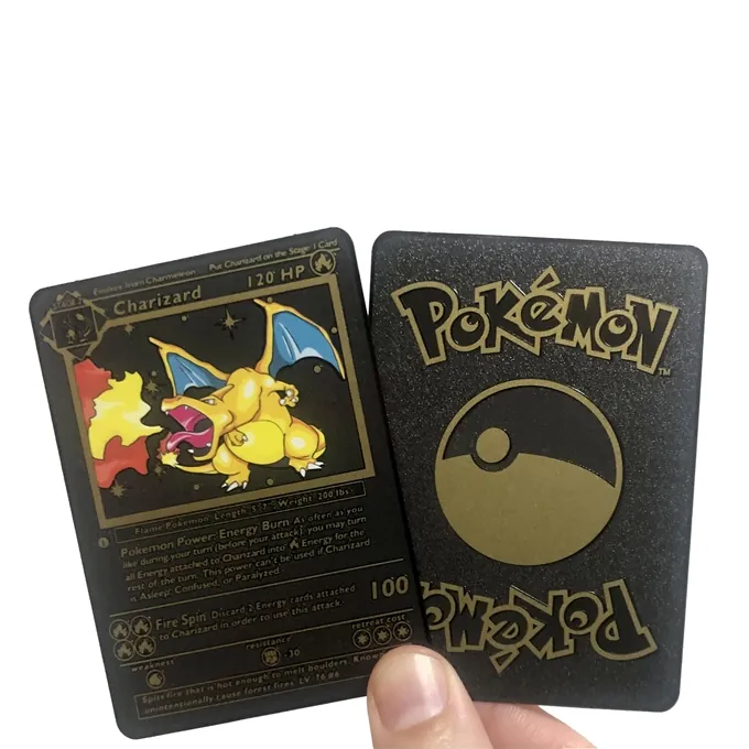 10-Piece Pokemon Black Gold Foil Cards Pack - Anime Trading Cards - Image 3