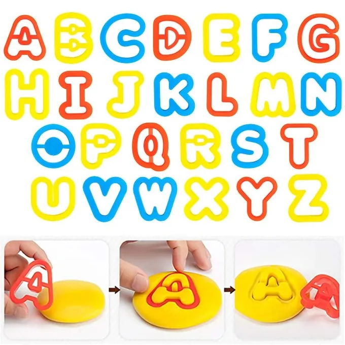 Magical Alphabets Play Dough Set - 28 Colorful Molds for Kids - Image 2