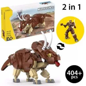 2-in-1 Dinosaur World Building Kit - 404+ Parts