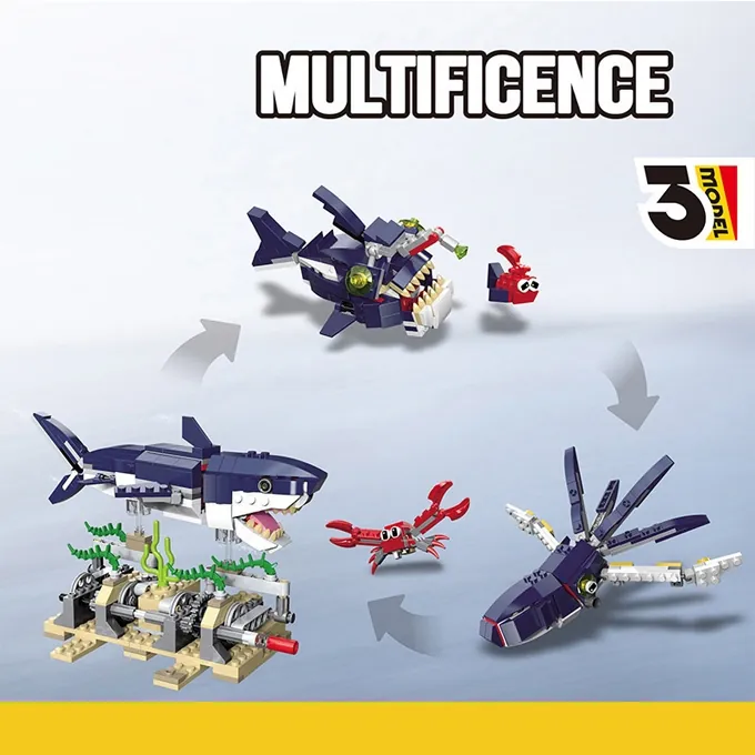 3-in-1 Ocean Animal Building Kit - 388+ Parts - Image 5