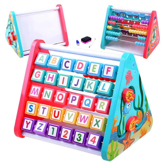 5-in-1 Activity Cube - Abacus, Clock, Writing & Counting Toy (Ages 3+) - Image 2