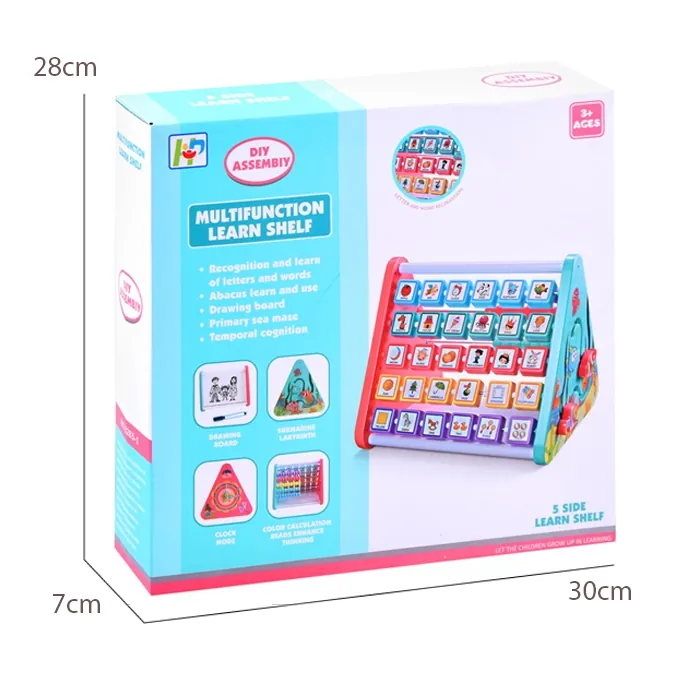 5-in-1 Activity Cube - Abacus, Clock, Writing & Counting Toy (Ages 3+) - Image 4