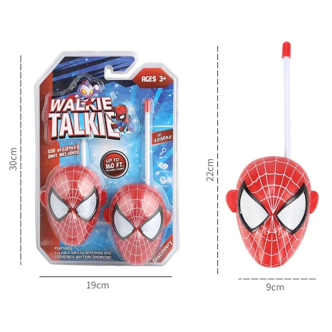 Spiderman Avengers Walkie Talkies for Kids - 160ft Range (Battery-Powered) - Image 2