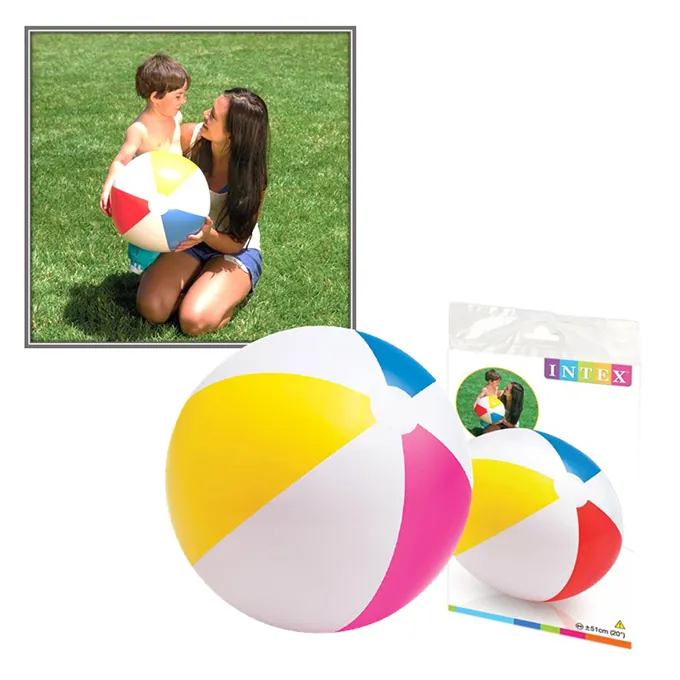 Intex Glossy Panel Beach Ball - 20 Inches - Premium Pool Accessory - Image 2