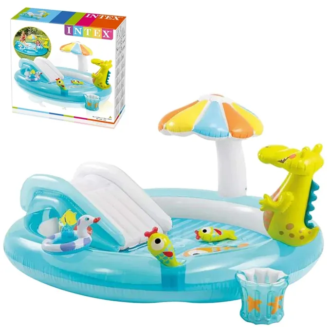 Intex Gator-Themed Inflatable Play Center - Premium Pool Accessory for Kids