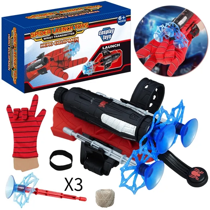 Spiderman Web Dart Shooter with Glove and Darts - Fun Shooting Toy