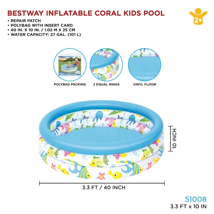 Bestway Kids Paddling Pool - Ideal for Summer Play - Image 2