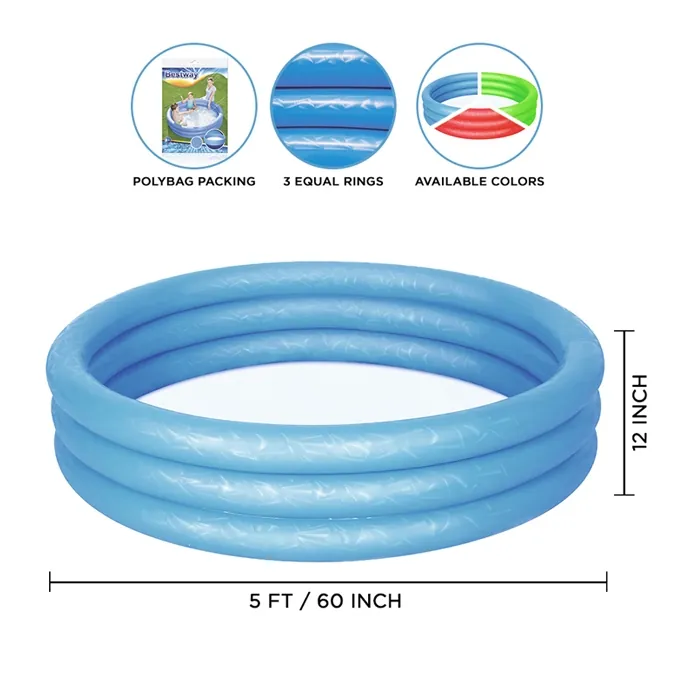 Bestway Deep Blue Baby Pool - Soft Inflatable Bath for Babies - Image 2
