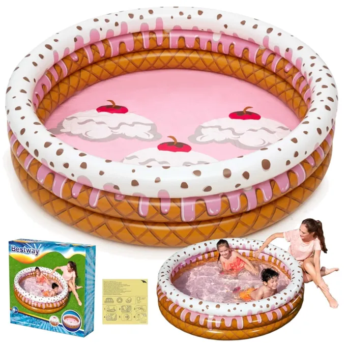 Bestway Inflatable Ice Cream Pool - 5-Foot Kiddie Swimming Pool for Summer Fun - Image 3