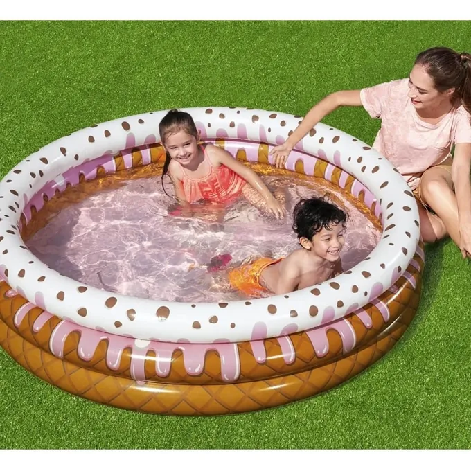 Bestway Inflatable Ice Cream Pool - 5-Foot Kiddie Swimming Pool for Summer Fun - Image 2