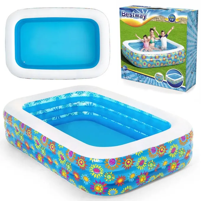 Happy Flora Inflatable Swimming Pool 90" - Family Pool for Summer