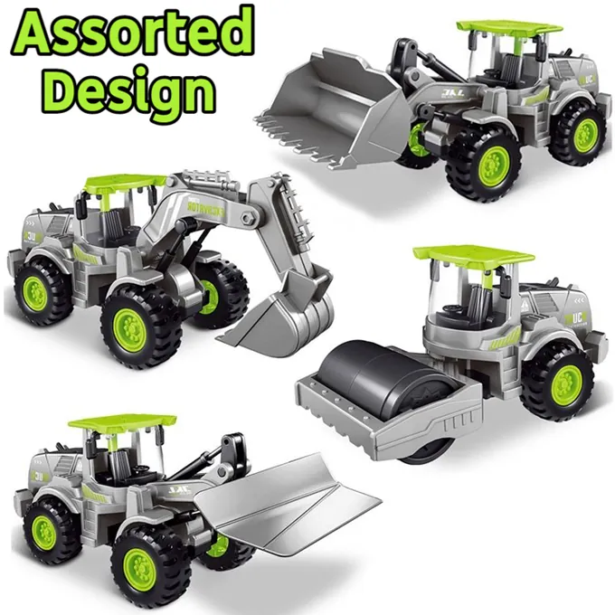 Mini Green Tractor Alloy Construction Vehicle - Durable Play Toy for Boys