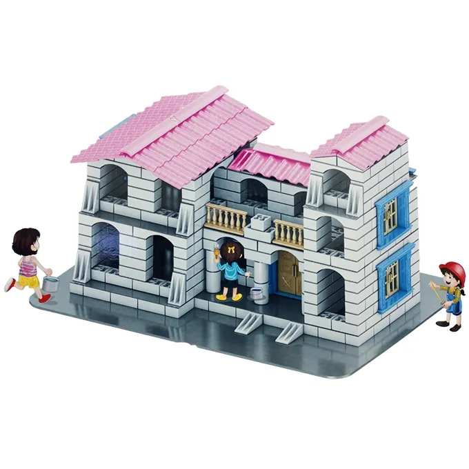 Mini Villa Dollhouse with Lights - 392 Parts - Image 3