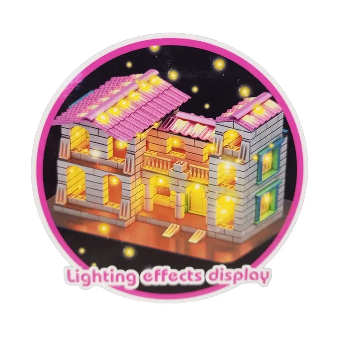 Mini Villa Dollhouse with Lights - 392 Parts - Image 4