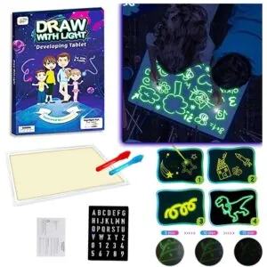 Light-Up Drawing Sketchpad with Nightlight Pens ? Creative Toy for Kids