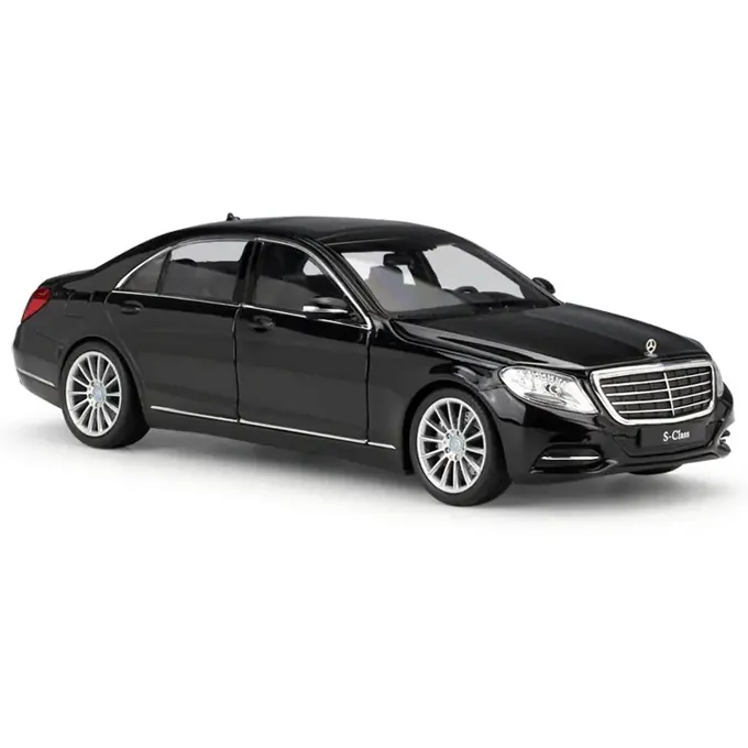 Mercedes-Benz S-Class Die-Cast Model - 1:24 Scale with Lights and Sound - Black - Image 3