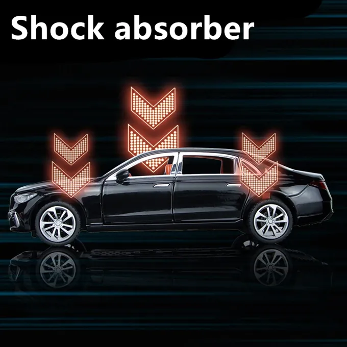 Mercedes-Benz S-Class Die-Cast Model - 1:24 Scale with Lights and Sound - Grey - Image 6