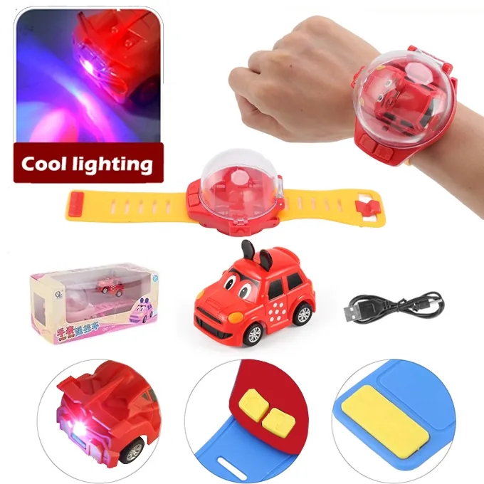 Mini Watch Remote Control Mickey Mouse Car - 2.4GHz Rechargeable - Fun Toy