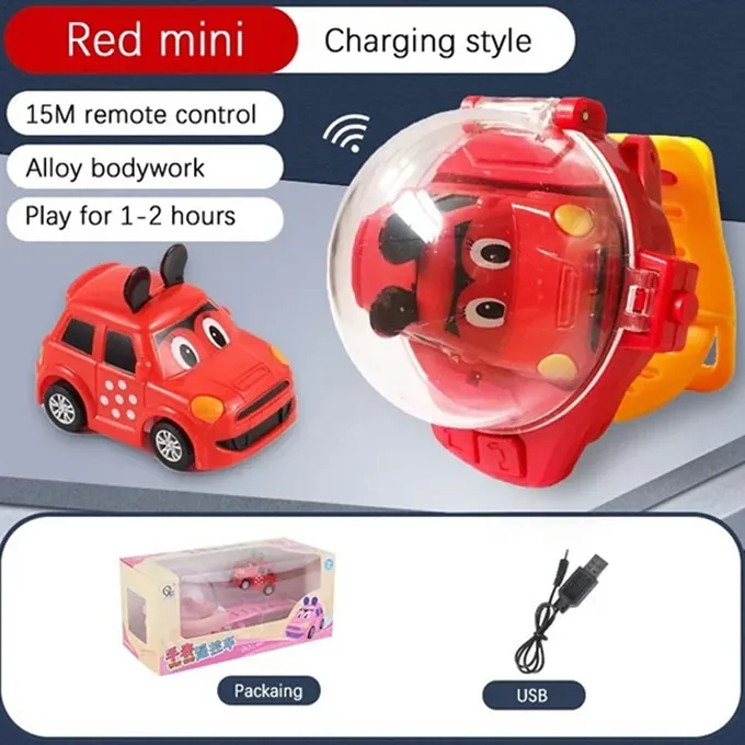 Mini Watch Remote Control Mickey Mouse Car - 2.4GHz Rechargeable - Fun Toy - Image 7