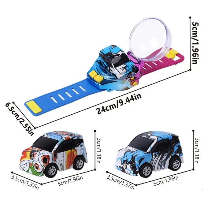 Mini Watch Remote Control Printed Car - 2.4GHz Rechargeable - High-Quality RC Toy - Image 2