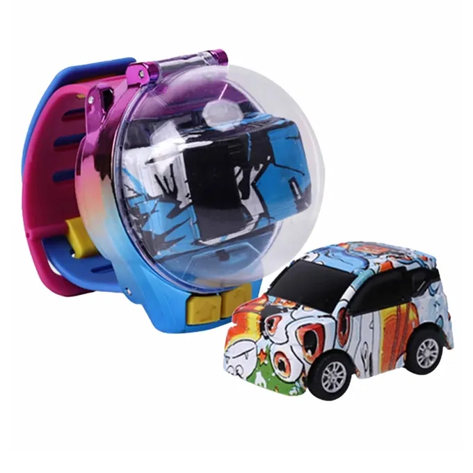Mini Watch Remote Control Printed Car - 2.4GHz Rechargeable - High-Quality RC Toy - Image 4