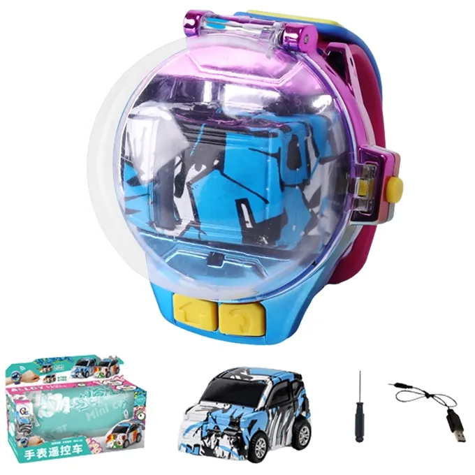 Mini Watch Remote Control Printed Car - 2.4GHz Rechargeable - High-Quality RC Toy - Image 3