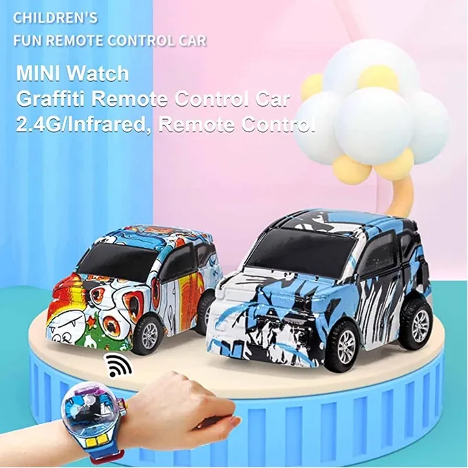 Mini Watch Remote Control Printed Car - 2.4GHz Rechargeable - High-Quality RC Toy - Image 7