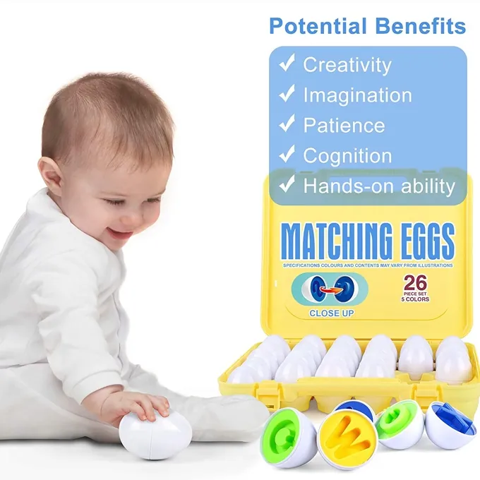 Color & Shape Matching Eggs with Alphabet Letters - Interactive ABC Learning Toy - Image 8