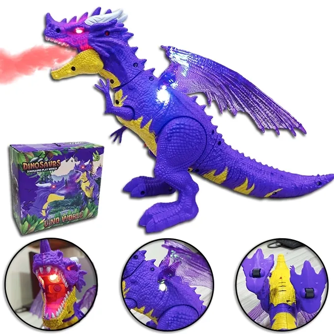 Smoke Dragon Toy with Lights and Sound - High-Quality Activity Toy