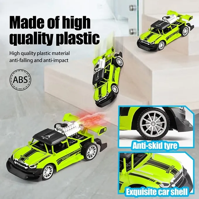 Remote Control Rock Monster Stunt Car with Lights and Flame Spray - High-Quality RC Toy - Image 9