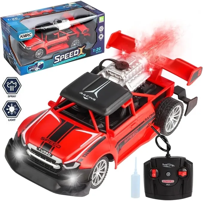 Remote Control Rock Monster Stunt Car with Lights and Flame Spray - High-Quality RC Toy
