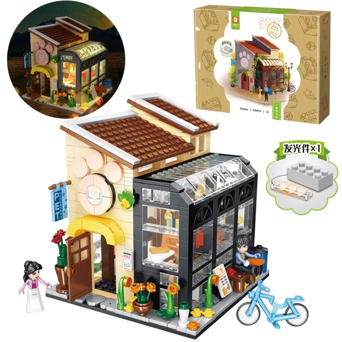 Bookstore Building Kit with Lights - 640 Parts
